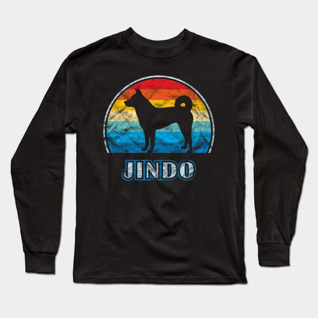 Jindo Vintage Design Dog Long Sleeve T-Shirt by millersye